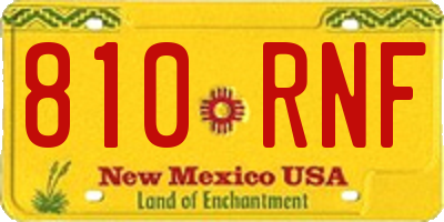 NM license plate 810RNF