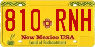 NM license plate 810RNH