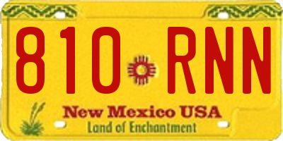 NM license plate 810RNN