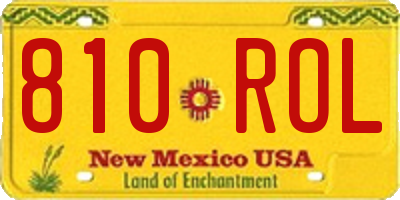 NM license plate 810ROL