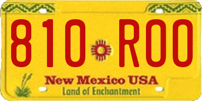 NM license plate 810ROO