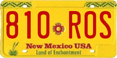 NM license plate 810ROS