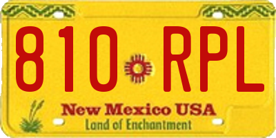 NM license plate 810RPL