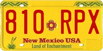 NM license plate 810RPX