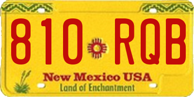 NM license plate 810RQB