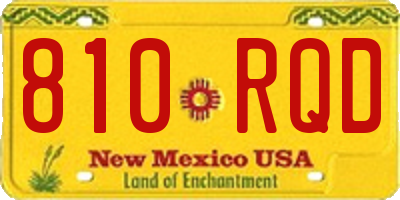 NM license plate 810RQD