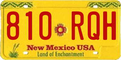 NM license plate 810RQH