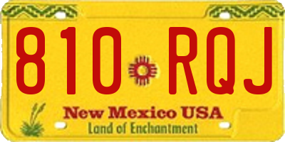 NM license plate 810RQJ