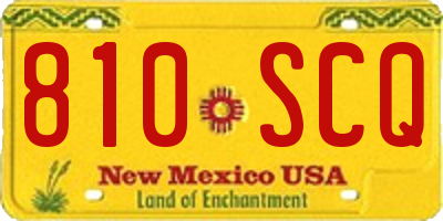 NM license plate 810SCQ