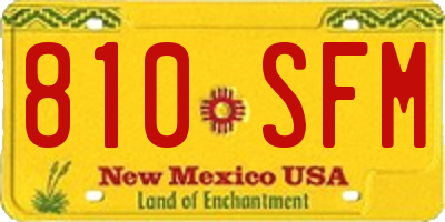 NM license plate 810SFM