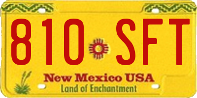 NM license plate 810SFT