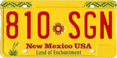 NM license plate 810SGN
