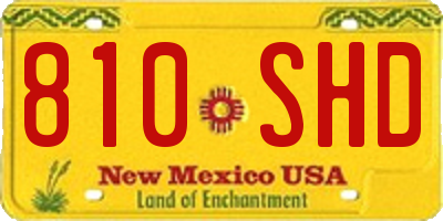 NM license plate 810SHD