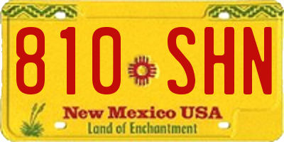 NM license plate 810SHN