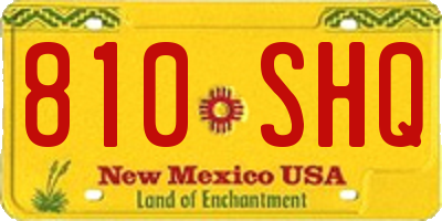 NM license plate 810SHQ