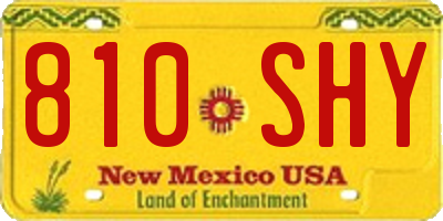 NM license plate 810SHY