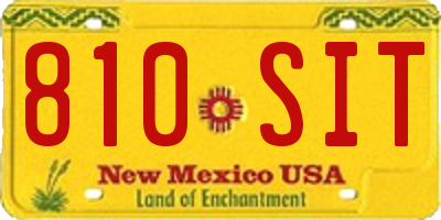 NM license plate 810SIT