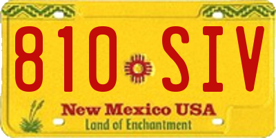 NM license plate 810SIV