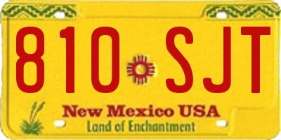 NM license plate 810SJT