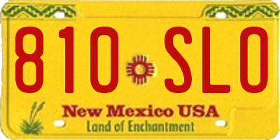 NM license plate 810SLO
