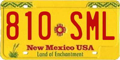 NM license plate 810SML