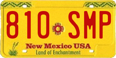 NM license plate 810SMP