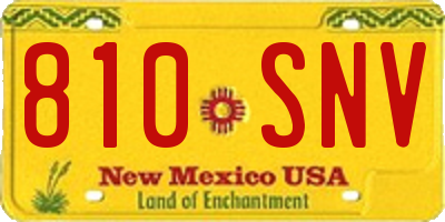 NM license plate 810SNV