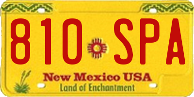 NM license plate 810SPA