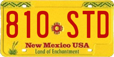 NM license plate 810STD