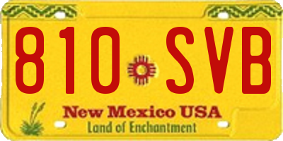 NM license plate 810SVB