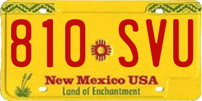 NM license plate 810SVU