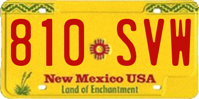 NM license plate 810SVW