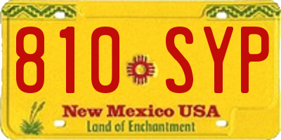 NM license plate 810SYP