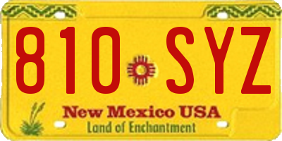 NM license plate 810SYZ