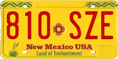 NM license plate 810SZE