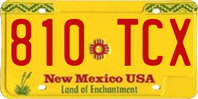 NM license plate 810TCX