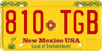 NM license plate 810TGB
