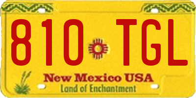 NM license plate 810TGL