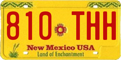 NM license plate 810THH