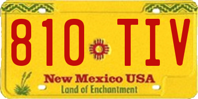 NM license plate 810TIV