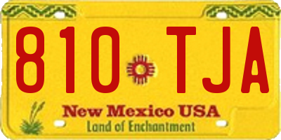NM license plate 810TJA