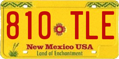 NM license plate 810TLE