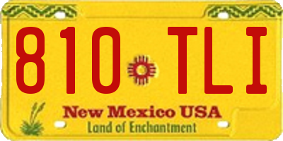 NM license plate 810TLI