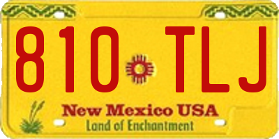 NM license plate 810TLJ