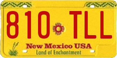 NM license plate 810TLL