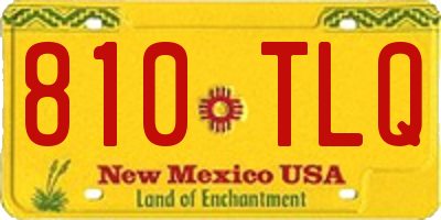 NM license plate 810TLQ