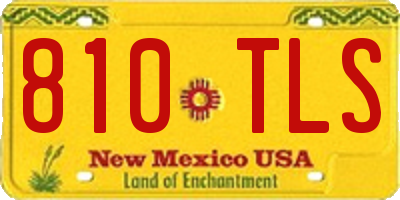 NM license plate 810TLS