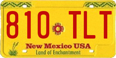 NM license plate 810TLT