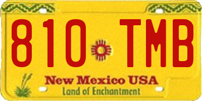 NM license plate 810TMB
