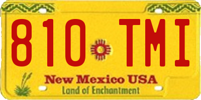 NM license plate 810TMI